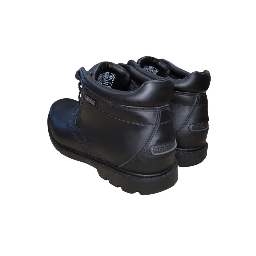Rockport Storm Surge Men's Black Leather Waterproof Plain Toe Ankle Boots 10 M